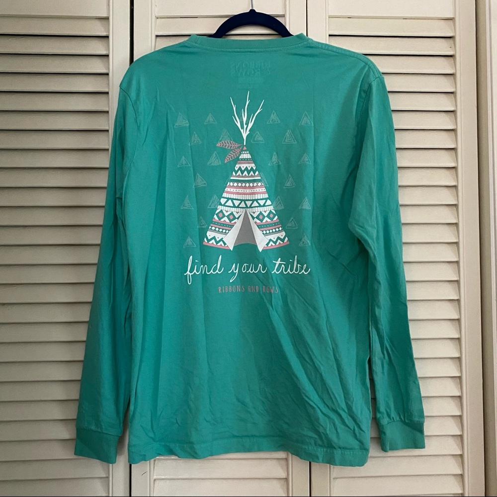 Ribbons & Rows Long Sleeve Tee - Picture 2 of 3
